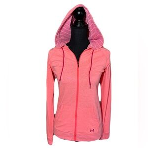 Under Armour Women's Pink Full-Zip Jacket with Hoodie